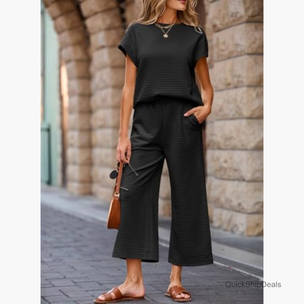 Polyester Elastane Two Piece Sweatsuit Lounge Set - image 3